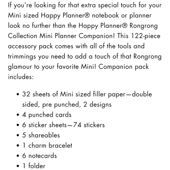 MAMBI Happy Planner Rongrong Companion Accessories - Picture 9 of 9